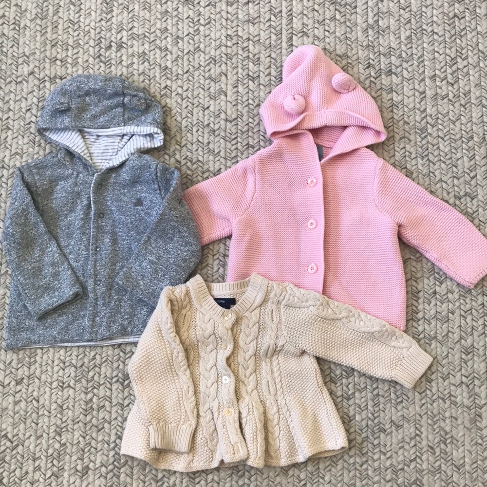 Bundle of Baby Gap Cardigans + FREE Carters bolero